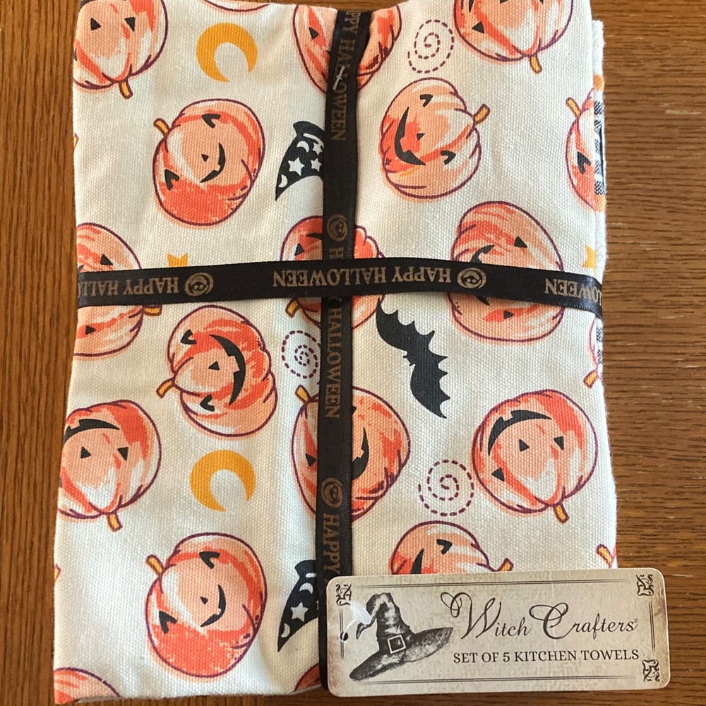 Witch Crafters Halloween Kitchen Towels